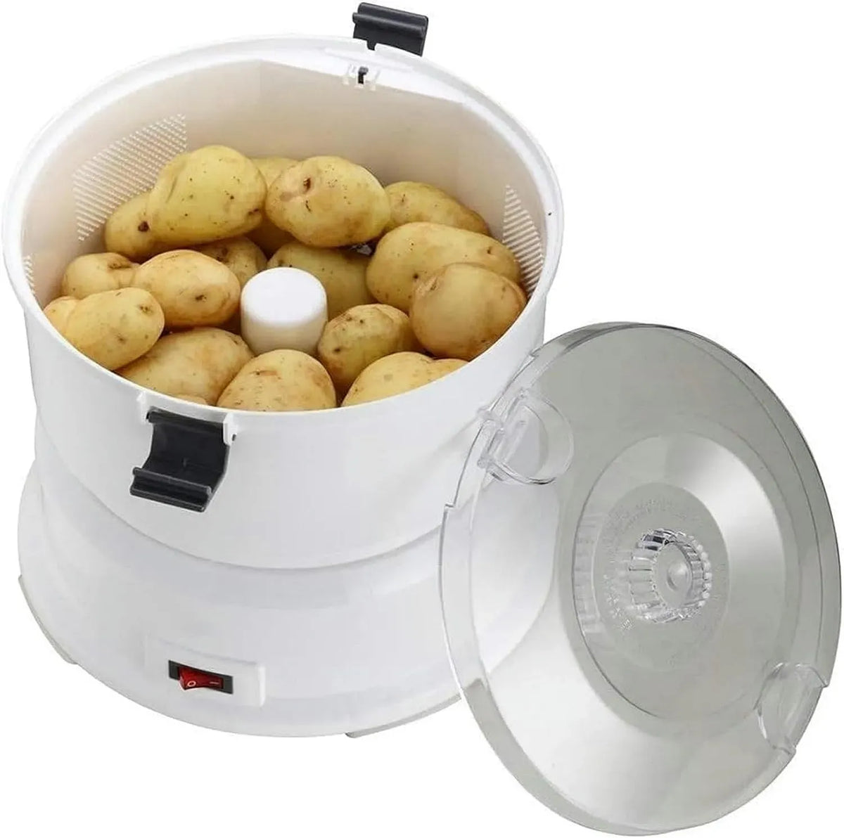 Éplucheur de pommes de terre électrique, trancheuse de légumes avec récipient, pour efficace et facile à utiliser pour la cuisine à la maison