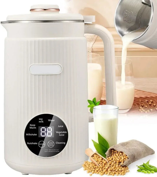 Machine à briser, Machine à lait, machine à lait végétal et lait de noix, 1,5 L, tactile, bois