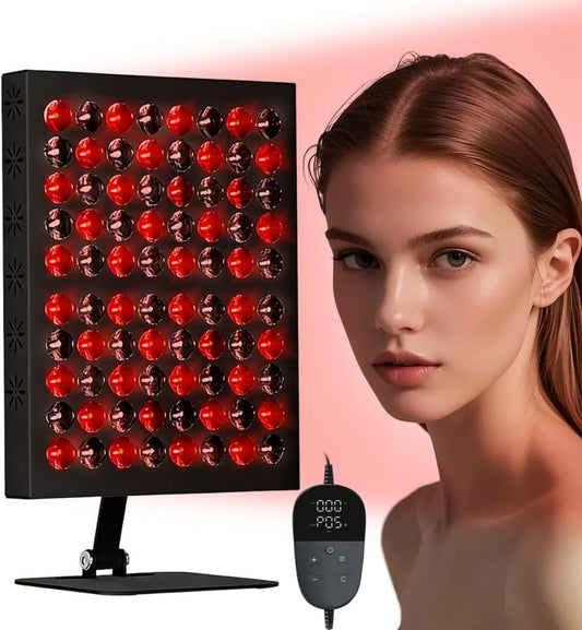 Appareil de luminothérapie rouge – affichage LED, 850 nm, 660 nm, 50 W, 60 LED