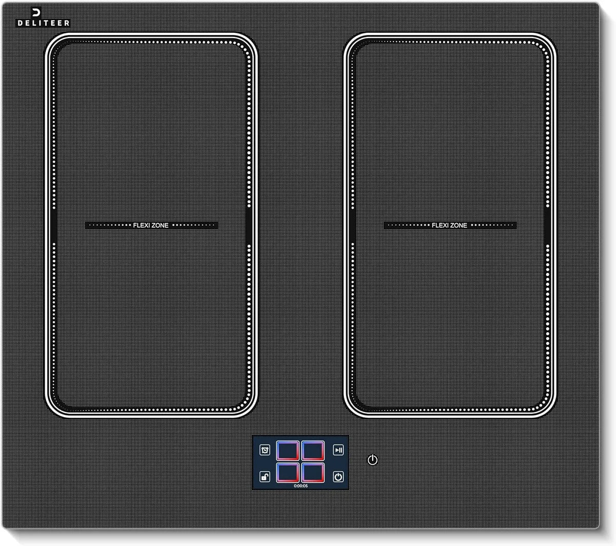 Plaque à induction, 60CM, 4 foyers, 7200 W, 220 V, table de cuisson à induction, tactile, encastrable, 2 Zones Flexibles, Écran Tactile TFT