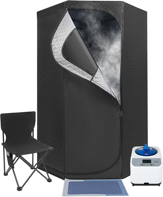 Sauna vapeur portable – pliable, avec chauffage, usage à domicile, 1350W