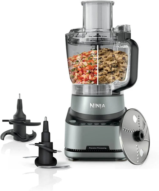Ninja pièces lavables au, pour faire des pizzas et de la pâte à pain, PrecisionPro Processeur alimentaire de 2,1 l, 4 préréglages automatiques et